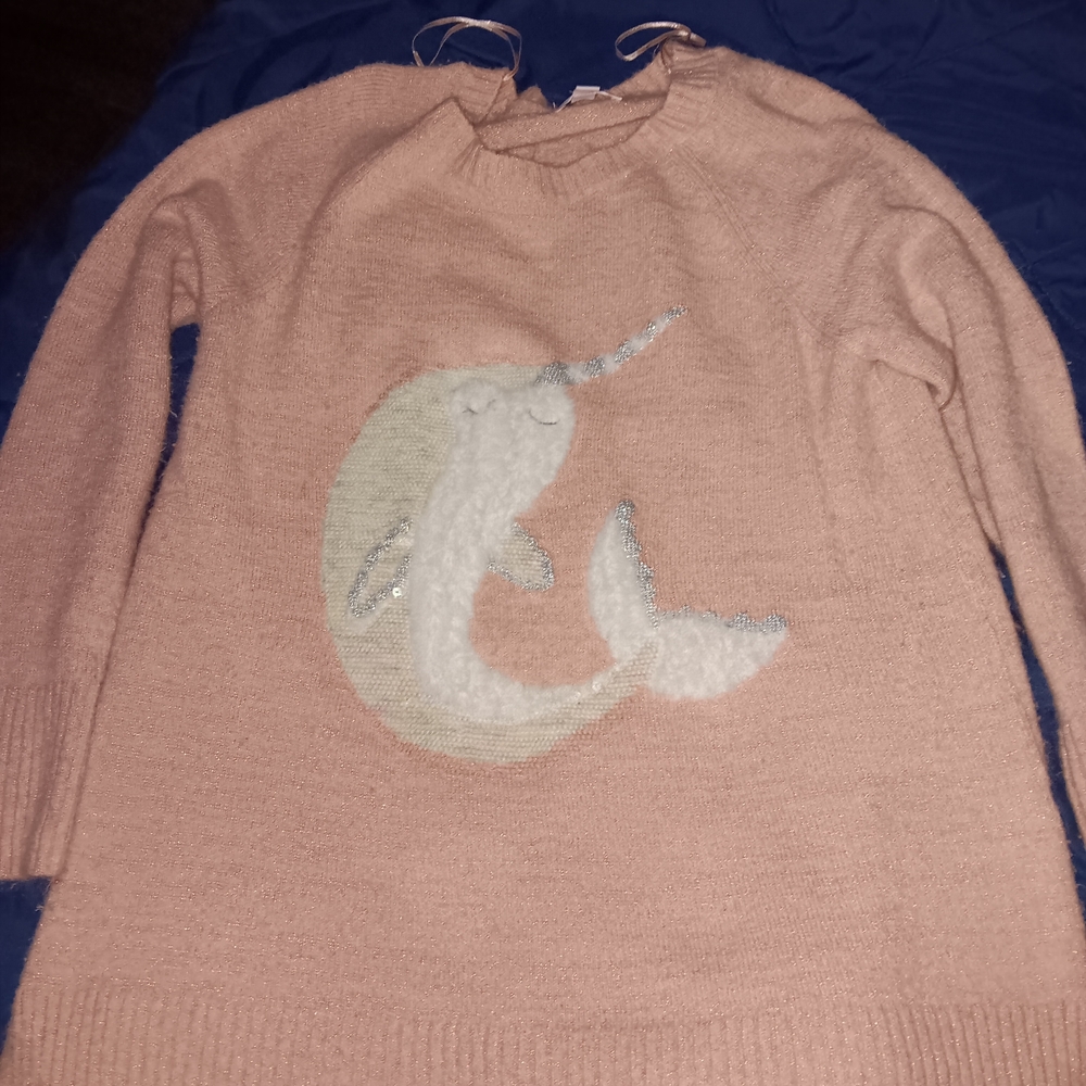 LC Lauren Conrad Blush Narwhal Sweater